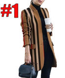 Fashionkova  Coats Woman Winter 2022 Fashion Casual Elegant Office Women Jackets Clothing Long Solid Color Stand-Up Collar Slim Woolen Coat