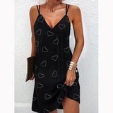 Fashionkova  2022 Summer V Neck Straps Dress Women Sexy Sleeveless Feather Printed Mini Sling Dress Female Casual Loose Party Beach Dresses