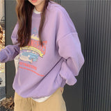 Fashionkova  2024 Autumn Oversized Hoodies Women Harajuku Gothic Stripe Cotton Hoodie Clothes Long Sleeve Korean Thin Sweatshirt Black Tops