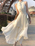 Fashionkova Midi Dress Women Summer 2023 New French Styel Elegent Evening Party Ruffle Fashion Party Birthday Prom Clothes Female Vestidos