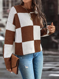 Fashionkova  Sweater Women Plaid College Pullovers Knitting Cute Simple Korean Style Checkered Aesthetic Fashion Tender Design Ladies