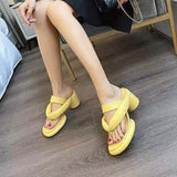 Fashionkova   Flip Flops New Fashion Mary Jane Slippers Platform High Heel Chunky Women Slippers Sandals Women Luxury Slippers