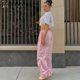 Fashionkova  Y2K Baggy Cargo Pants Women Drawstring Low Waist Sweatpants Vintage Casual Streetwear Loose Wide Leg Trousers Parachute Pants