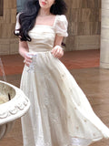 Fashionkova Midi Dress Women Elegant Summer 2023 New Fashion Evening Party Ladies Vestidos Vintage Design Slim Clothes Female Korean Dresses