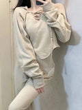 Fashionkova  2022 Autumn Winter Hip Hop Sportswear Two-Piece Set Long Sleeves With Hood Casual Fashion Short Sweatshirt + Pants Solid Sexy