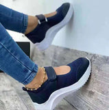 Fashionkova  Mesh Breathable Sneakers Shoes For Women 2022 Fashion Velcro Wedge Platform Women's Shoes Outdoor Walking Casual Sport Shoes