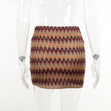Fashionkova  2023 New American vintage skirt ins small fashion color contrast high waist thin skirt