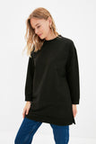 Fashionkova Upright Collar Basic Knitted Sweatshirt