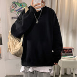 Fashionkova  Men Sweatshirts 2022 Autumn Winter Fashion Solid Color Long Sleeve Pullover Male Korean Harajuku Oversized Hoodies Streetwear