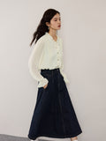 Fashionkova French Style Commuting Wood Ear Chiffon White Shirt for Women Autumn New High-end Elegant V-neck Simple Top Shirt Female
