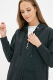 Fashionkova Hooded Zipper Knitted Sweatshirt