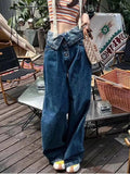 Fashionkova  Y2K Women Vintage Streetwear Fashion Cargo Baggy Jeans High Waisted Straight Wide Leg Pants Denim Trousers Grunge Alt Clothes