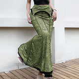 Fashionkova  2022 Spring Summer Fairy Grunge Long Tulle Skirts Women Kawaii Plaid Black Skirt Harajuku Low Waisted Skirt Korean