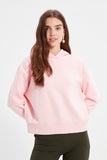 Fashionkova Rib Detailed Basic Şardonlu Knitted Thick Sweatshirt