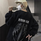 Fashionkova  Autumn Women Sweatshirts Couple Harajuku Streetwear Anime Printed Oversized Hoodies Men Y2K Hip Hop Long Sleeve Hooded Pullovers