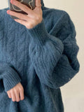 Fashionkova 2022 Fashion Tops  Women Oversized Sweater Autumn Winter Korean Fashion Long Sleeve New Loose Turtleneck Twist Sweater Pullover