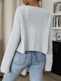 Fashionkova  Suede Wool Long Sleeves V Neck Buttons Up Sea Blue Short Knit Tops Women Open Cardigan Sweater 2022 Autumn Winter Jacket