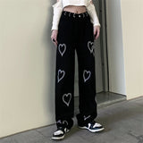 Fashionkova  Vintage High Waist Black Womens Jeans INS Spring Chic Design Harajuku Baggy Straight Pants Street Female Wide Leg Denim Trouser