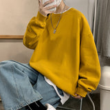 Fashionkova  Harajuku Sweatshirts Men's Autumn Winter Solid Color Hip Hop Punk Pullover Streetwear Male Casual Long Sleeve Oversized Hoodies