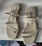 Fashionkova  2022 Summer New Korean Style Flat Toe Square Head Strap Two-Wear Flat Sandals Women's Sandals Slippers Sandals For Women