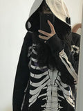 Fashionkova  Y2K Gothic Zip Up Hoodies Women Punk Oversized Skull Skeleton Print Sweatshirts Black Hip Hop Loose Tops Jacket Grunge