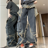 FashionKova - Star Patch Distressed Blue Boyfriend Jeans