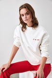 Fashionkova Embroidered Sweatshirt