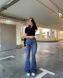FashionKova - Street Retro Hip Flared Pants