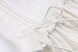 FashionKova - Lace Up Ruffle Halter Mini Dress