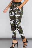 Fashionkova - Camouflage Drawstring High Print camouflage pencil Pants Bottoms