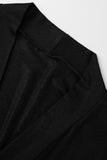 Fashionkova - Black Casual Solid Patchwork Outerwear
