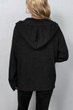 Fashionkova - Caramel Colour Casual Solid Buttons Hooded Collar Tops