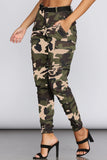 Fashionkova - Camouflage Drawstring High Print camouflage pencil Pants Bottoms