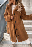 Fashionkova - Khaki Casual Solid Buckle Solid Color Turndown Collar Outerwear