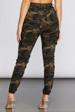 Fashionkova - Camouflage Drawstring High Print camouflage pencil Pants Bottoms