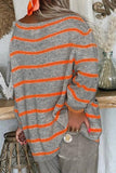 Fashionkova - Black Casual Striped Contrast O Neck Tops