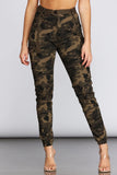 Fashionkova - Camouflage Drawstring High Print camouflage pencil Pants Bottoms