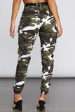 Fashionkova - Camouflage Drawstring High Print camouflage pencil Pants Bottoms