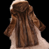 Fashionkova - Dark Brown Casual Solid Patchwork Hooded Collar Outerwear