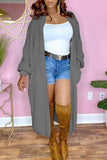 Fashionkova - Pink Casual Solid Patchwork Outerwear