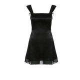 FashionKova - Reversible Sleeveless Black Mini Dress