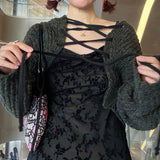 FashionKova - Generous Collar Sexy Slim Maxi Dress