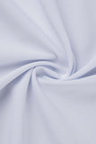 Fashionkova White Casual Solid Patchwork Buckle With Belt Turndown Collar Shirt Dress Dresses