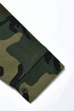 Fashionkova - Camouflage Casual Street Print Patchwork Buckle Turndown Collar Outerwear