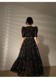 FashionKova - Puff Sleeve V-Neck Floral Maxi Dress