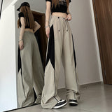 FashionKova - Contrasting Straight Leg Sweatpants