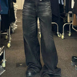 FashionKova - Vintage Black Wash Baggy Boyfriend Jeans