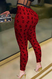 Fashionkova - White Casual Print Skinny Bottoms